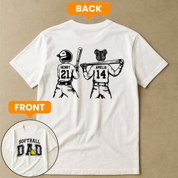 Father's Day Gifts, Softball Dad, Daddy, Grandpa - Personalized Shirt – view 3