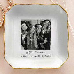 Graduation Photo Trinket Dish Gift For Her, Daughter, Besties - Personalized Jewelry Dish – view 6
