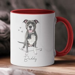 Custom Pet Portrait Watercolor Gift For Dog Lover, Cat Lover - Personalized Mug – view 7