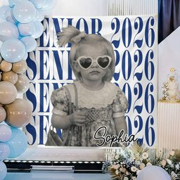 Senior Custom Vintage Photo - Personalized Backdrop – view 5