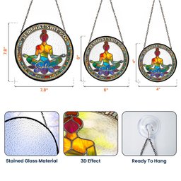 Let That Sh!T Go - Personalized Window Hanging Suncatcher – view 6