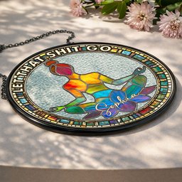 Let That Sh!T Go - Personalized Window Hanging Suncatcher – view 3