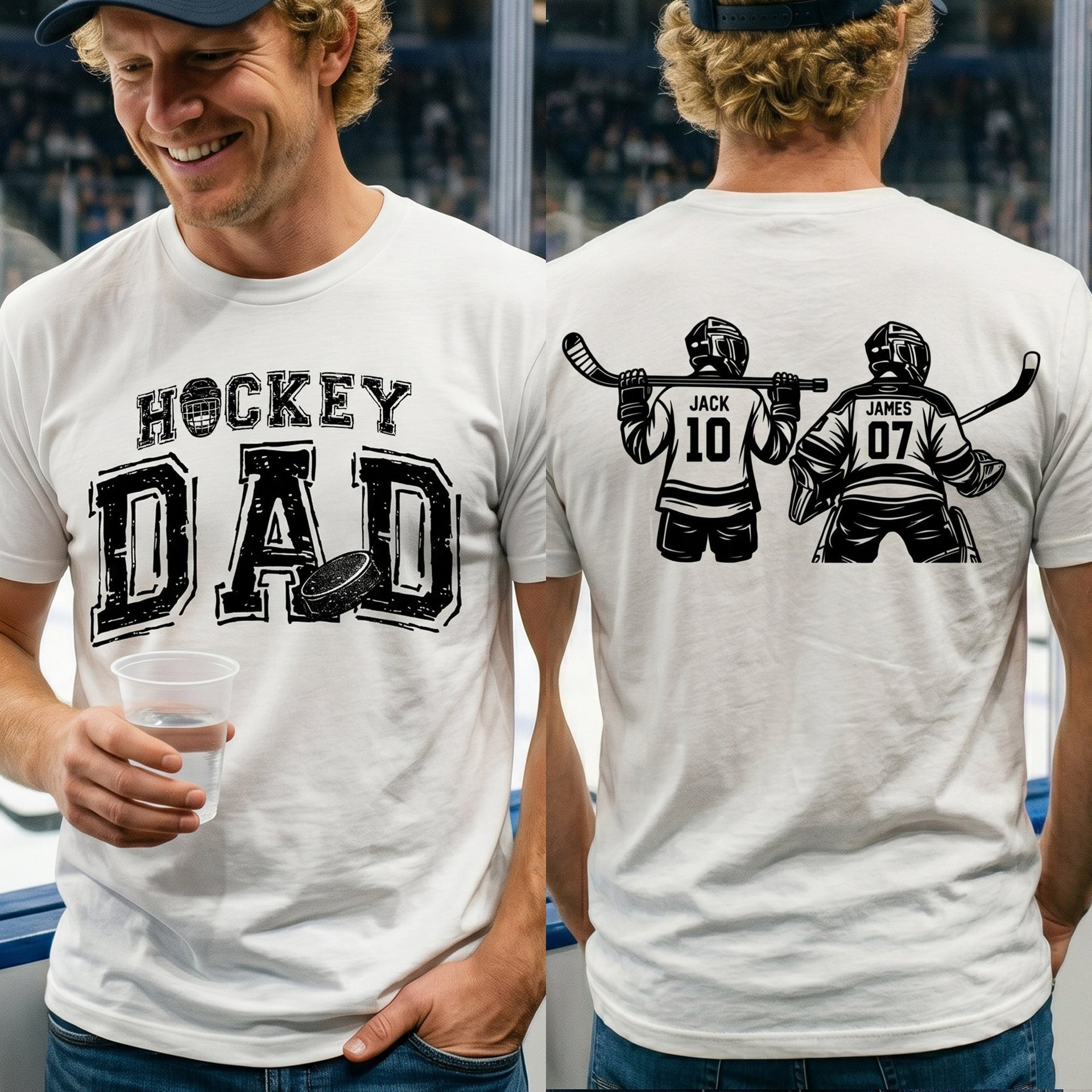 Hockey Dad, Daddy, Grandpa - Personalized Shirt