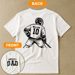 Hockey Dad, Daddy, Grandpa - Personalized Shirt – view 3