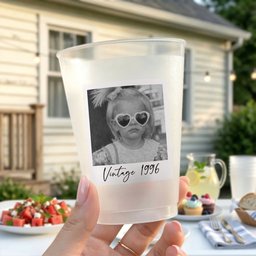 Party Cups Custom Vintage Photo For Birthday Party Favors - Personalized Cups – view 2