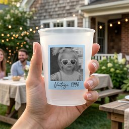 Party Cups Custom Vintage Photo For Birthday Party Favors - Personalized Cups – view 5