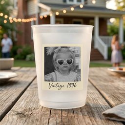 Party Cups Custom Vintage Photo For Birthday Party Favors - Personalized Cups – view 6