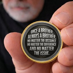 Once A Brother, Always A Brother, No Matter The Distance - Personalized Coin – view 3