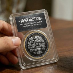 Once A Brother, Always A Brother, No Matter The Distance - Personalized Coin – view 4