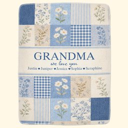 Grandma We Love You New Version Gift For Grandma - Personalized Blanket – view 2