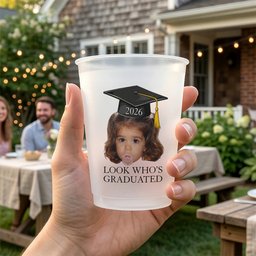 Custom Vintage Childhood Photo Graduation Gift Party - Personalized Cups – view 2