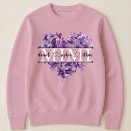 Mimi Shirt Custom Birth Flower & Names Mother's Day Gift For Her - Personalized Shirt – view 3