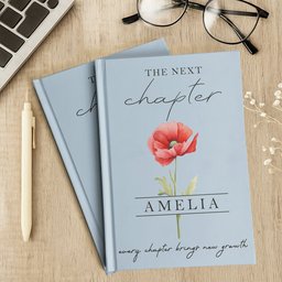 The Next Chapter Journal Custom Name Flower - Personalized Journal – view 4
