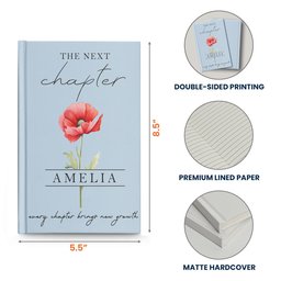 The Next Chapter Journal Custom Name Flower - Personalized Journal – view 7