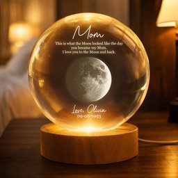Custom Moon Phase By Date Gift For Mom Mother's Day Keepsake - Personalized Night Light