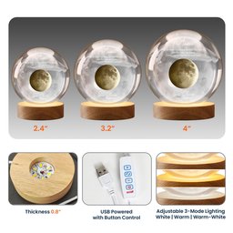 Custom Moon Phase By Date Gift For Mom Mother's Day Keepsake - Personalized Night Light – view 4