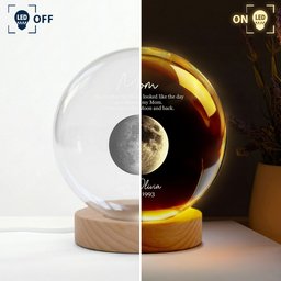 Custom Moon Phase By Date Gift For Mom Mother's Day Keepsake - Personalized Night Light – view 3