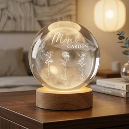 Mom's Garden, Grandma's Garden With Kids' Birth Flowers - Personalized Night Light – view 2