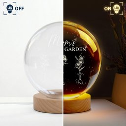 Mom's Garden, Grandma's Garden With Kids' Birth Flowers - Personalized Night Light – view 3