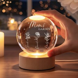 Mom's Garden, Grandma's Garden With Kids' Birth Flowers - Personalized Night Light – view 4