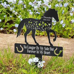 Forever In Our Hearts Horse Name Keepsake Memorial Stake - Personalized Garden Stake – view 5