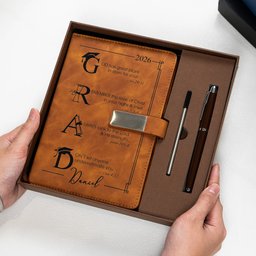 Graduation Motivation God Has Great Plans For You - Personalized Notebook Set – view 3