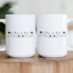Custom Name With Naughty - Funny Gifts For Coworkers, Friends, Wife - Personalized Mug – view 3