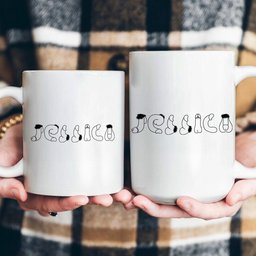 Custom Name With Naughty - Funny Gifts For Coworkers, Friends, Wife - Personalized Mug – view 4