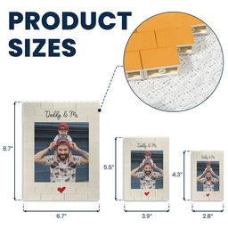 Daddy & Me Father's Day Gift For Dad, Husband - Personalized Rectangle Building Brick – view 6