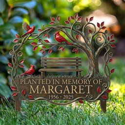 Memorial Stake Cardinal Remembrance Gift - Personalized Garden Stake