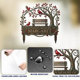 Memorial Stake Cardinal Remembrance Gift - Personalized Garden Stake – view 6
