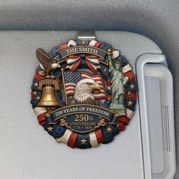 250th Anniversary Gift For Mom, Dad, Family, Friend - Personalized Car Visor Clip