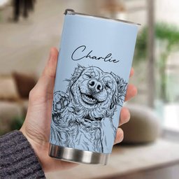 Custom Pet Portrait Gift For Dog Lover, Cat Lover - Personalized Tumbler – view 6