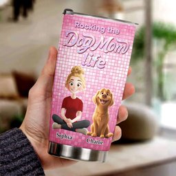 Rocking The Dog Mom Life - Personalized Tumbler – view 5