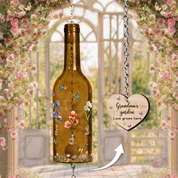 Grandma's Garden Love Grows Here - Personalized Wind Chime