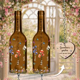 Grandma's Garden Love Grows Here - Personalized Wind Chime – view 2