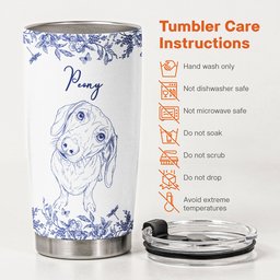 Custom Pet Portrait Cup Gift For Dog Lover, Cat Lover - Personalized Tumbler Cup – view 7
