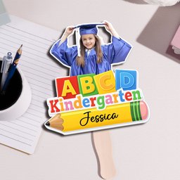 Pre K Kindergarten Abcd Graduation - Personalized Graduation Fan – view 2