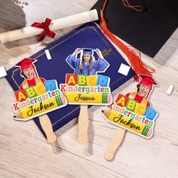 Pre K Kindergarten Abcd Graduation - Personalized Graduation Fan – view 5