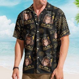 Graduation Matching Shirt With Childhood Photo - Vintage Childhood Themed - Personalized Hawaiian Shirt – view 4