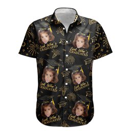 Graduation Matching Shirt With Childhood Photo - Vintage Childhood Themed - Personalized Hawaiian Shirt – view 5