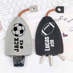 Custom Name, Number, Sport Lover, Baseball, Basketball, Football - Personalized Keychain – view 4