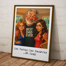 Caricature Your Photo - Father's Day Funny Gift For Dad, Family - Personalized Photo Poster – view 5