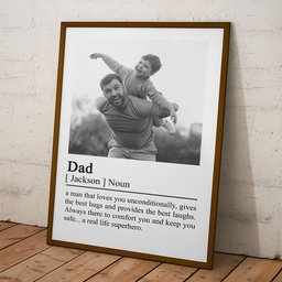 Dad Definition - Father's Day Gifts For Husband, Daddy - Personalized Photo Poster – view 5