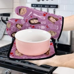 Everything Tastes Better When Grandma Makes It - Personalized Oven Mitts And Pot Holder – view 4