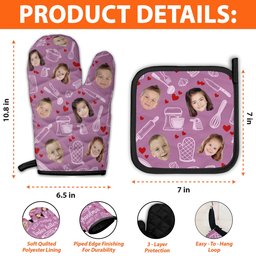 Everything Tastes Better When Grandma Makes It - Personalized Oven Mitts And Pot Holder – view 7
