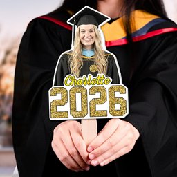 Graduation Custom Face And Name - Personalized Graduation Fan – view 2