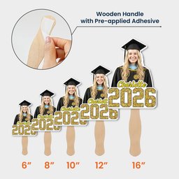 Graduation Custom Face And Name - Personalized Graduation Fan – view 5