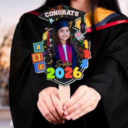 Kindergarten Preschool Graduation - Personalized Graduation Fan – view 2