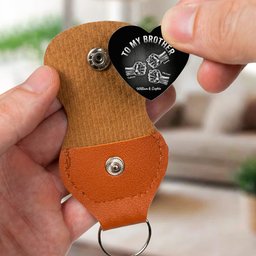 Once A Brother, Always A Brother, No Matter The Distance - Personalized Leather Pocket Hug – view 6